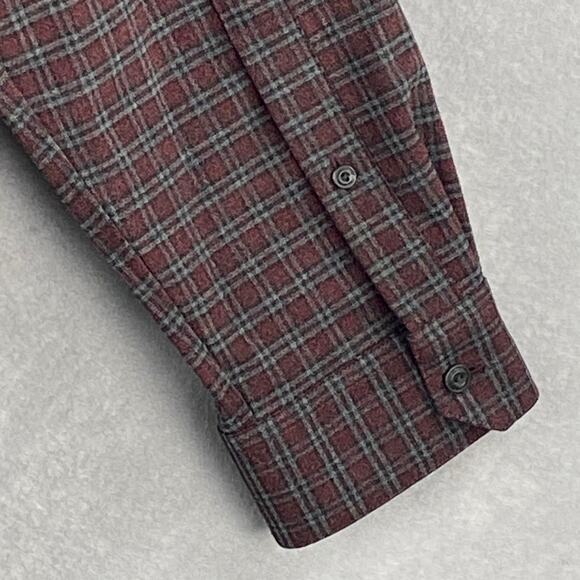 Vince Men's XL Classic Fit Flannel Button-Up Shirt Long Sleeve Check Print NEW - Picture 8 of 13